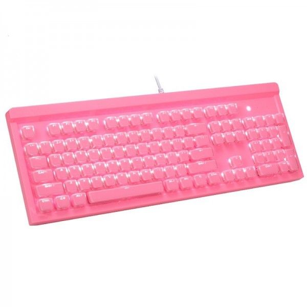 970 wired mechanical keyboard green axis backlight square ice crystal two color chocolate keycap game Office 