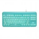 916 wired mechanical keyboard Girl Pink cute round ice crystal two color punk keycap game Office 