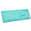 970 wired mechanical keyboard green axis backlight square ice crystal two color chocolate keycap game Office 