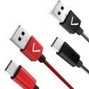 3M data cable extended typec red black nylon woven fast charging cable set plus 5T data cable 